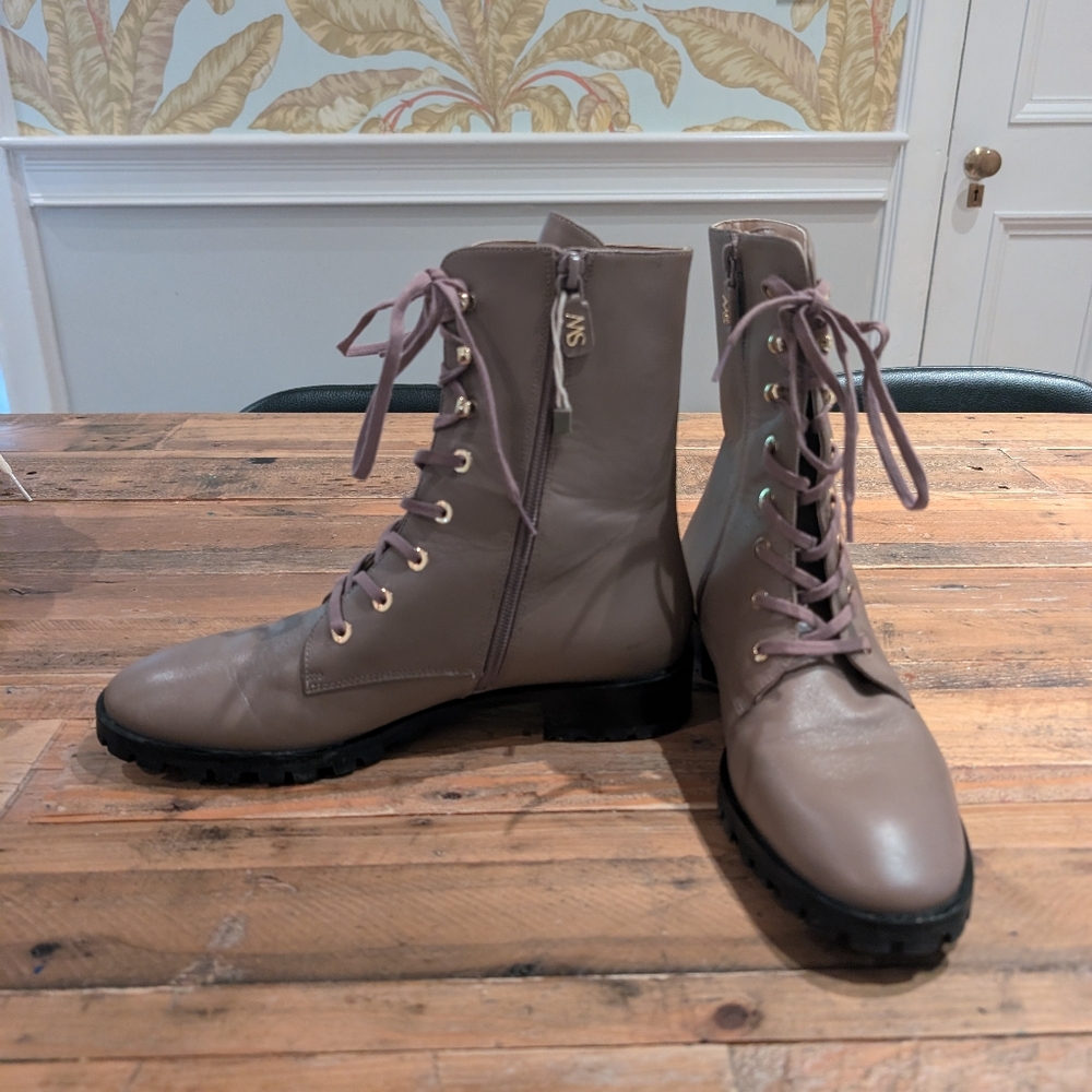 Stuart Weitzman lace up booties